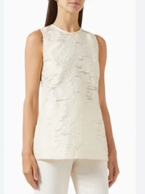 IRO White Distressed Sleeveless Tee